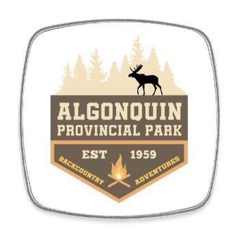 Canada Algonquin Park Moose Backcountry Camping - Magnet carré - blanc - Devant