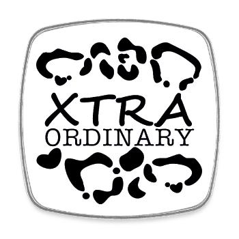 XTRA ORDINARY Abstract - Square fridge magnet - white - Front