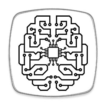 électricien électricien électronique électrique profession tension CPU - Magnet carré - blanc - Devant