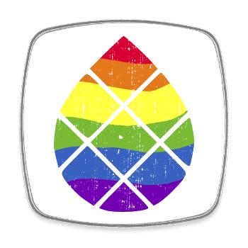 Augsburg Pine Nut LGBT LGBTQPlus - Square fridge magnet - white - Front