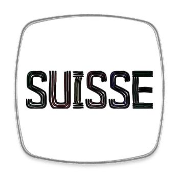 SUISSE. PAYS - Magnet carré - blanc - Devant