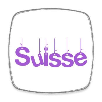 SUISSE. PAYS. GENEVE. SUISSE. HUMOUR - Magnet carré - blanc - Devant