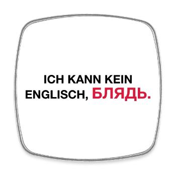 Je ne peux pas parler anglais bljat disant - idée cadeau - Magnet carré - blanc - Devant