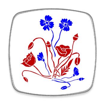 Fleur Picture Fleurs - Magnet carré - blanc - Devant