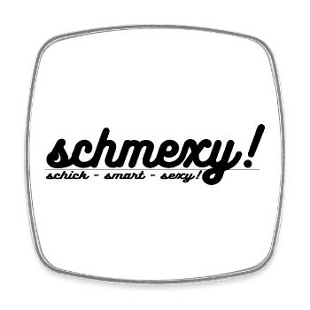 schmexy! mit Slogan - Viereckiger Kühlschrankmagnet - Weiß - Vorne