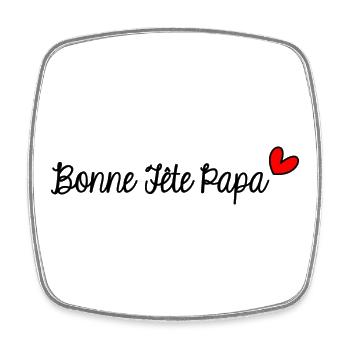 FROHER VATERTAG. PAPA. VATERTAG - Viereckiger Kühlschrankmagnet - Weiß - Vorne