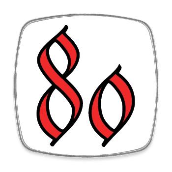 80. 80 YEARS. 80th ANNIVERSARY. 80 YEARS ANNIVERSARY. - Square fridge magnet - white - Front