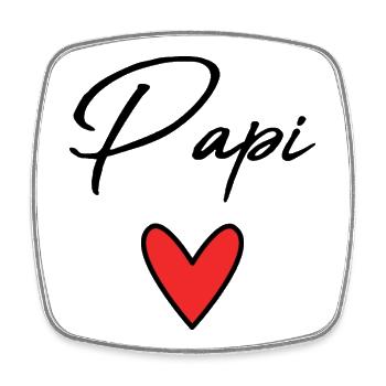 GRANDPA. DAD. FATHER'S DAY. HAPPY FATHER'S DAY - Square fridge magnet - white - Front