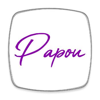 PAPUA. PAPA. VATERTAG. FROHER VATERTAG - Viereckiger Kühlschrankmagnet - Weiß - Vorne