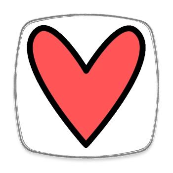 HEART. MOM. MOTHER'S DAY. HEART. FEAST - Square fridge magnet - white - Front