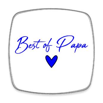 DAD. FATHER'S DAY. HAPPY FATHER'S DAY. HAPPY BIRTHDAY. - Square fridge magnet - white - Front