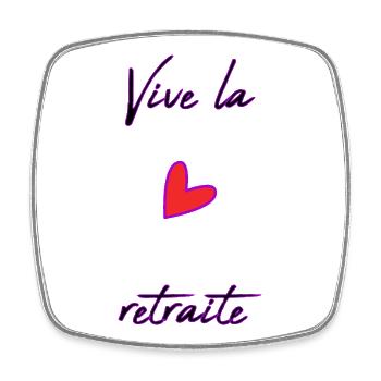 RETIREMENT. COLLEAGUE. RETIREMENT. RETIRED. RETIREMENT. - Square fridge magnet - white - Front