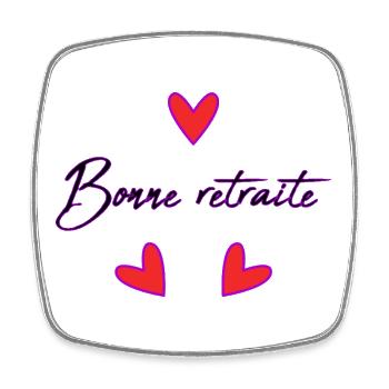 RETIREMENT. RETIREMENT. RETIRED. RETIREMENT - Square fridge magnet - white - Front