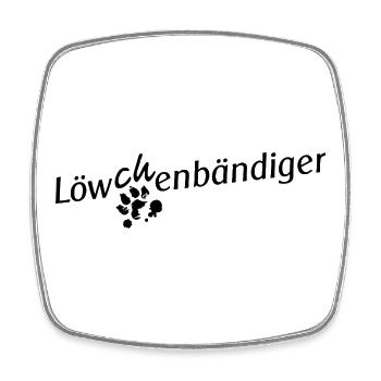 Löwchen-Bändiger - Square fridge magnet - white - Front