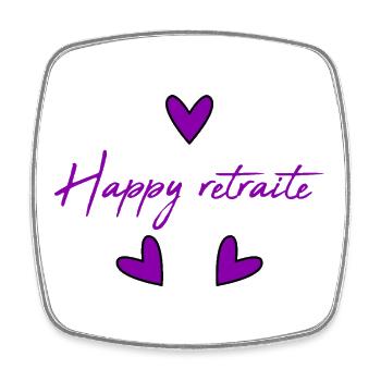 RETIREMENT. COLLEAGUE. RETIREMENT. RETIRED. RETIREMENT. - Square fridge magnet - white - Front