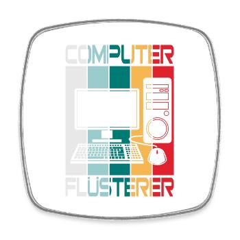 Computer Flüsterer - Viereckiger Kühlschrankmagnet - Weiß - Vorne