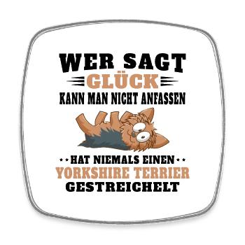 Yorkshire Terrier Züchter Hunde Yorkshire Terrier - Viereckiger Kühlschrankmagnet - Weiß - Vorne