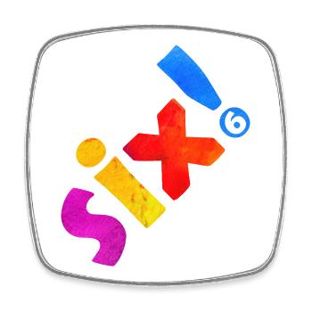SIX 6 YEARS 6TH BIRTHDAY - Square fridge magnet - white - Front