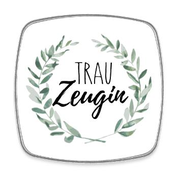 Trauzeugin - Viereckiger Kühlschrankmagnet - Weiß - Vorne