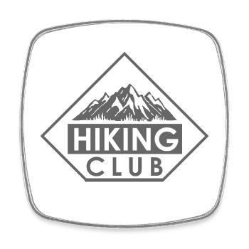 Frischer Wanderclub Alpenrunde - Viereckiger Kühlschrankmagnet - Weiß - Vorne