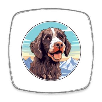 Pudelpointer Hunderasse Cartoon Kawaii Aquarell - Viereckiger Kühlschrankmagnet - Weiß - Vorne