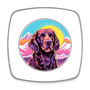 Pudelpointer Hunderasse Cartoon Kawaii Aquarell - Viereckiger Kühlschrankmagnet - Weiß - Vorne