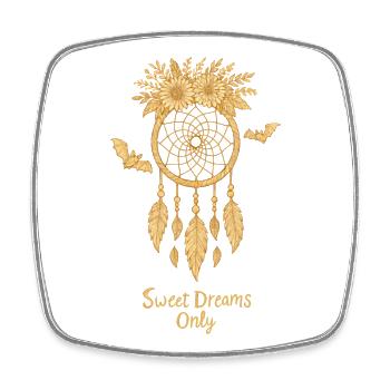 Halloween Dreamcatcher – Sweet Dreams Only Design - Viereckiger Kühlschrankmagnet - Weiß - Vorne