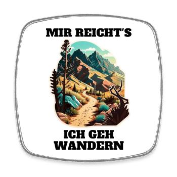 Bergpfad im Sonnenlicht Sticker - Viereckiger Kühlschrankmagnet - Weiß - Vorne