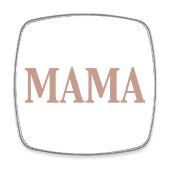 Mama - Viereckiger Kühlschrankmagnet - Weiß - Vorne