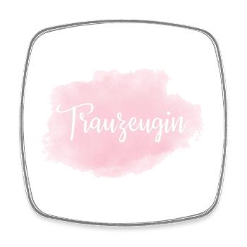 Trauzeugin - Aquarell Watercolor Pastell - Viereckiger Kühlschrankmagnet - Weiß - Vorne
