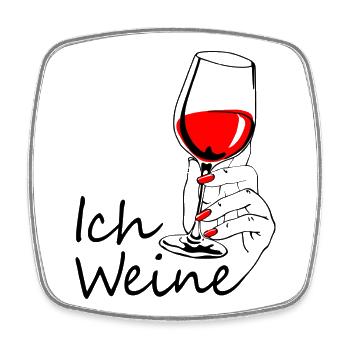 Ich weine - Viereckiger Kühlschrankmagnet - Weiß - Vorne