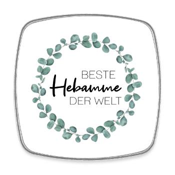 Beste Hebamme der Welt - Viereckiger Kühlschrankmagnet - Weiß - Vorne