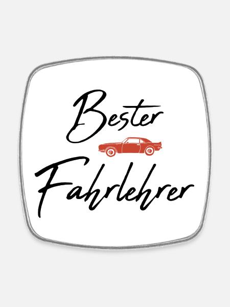 Bester Fahrlehrer - Viereckiger Kühlschrankmagnet - Weiß