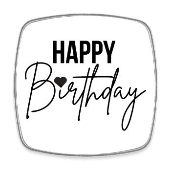 Happy Birthday - Viereckiger Kühlschrankmagnet - Weiß - Vorne
