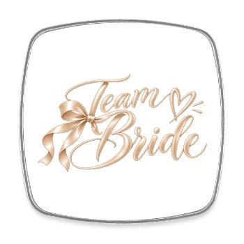 Team Bride Roségold  - Viereckiger Kühlschrankmagnet - Weiß - Vorne