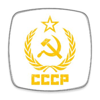 CCCP - UdSSR - Sowjetunion - Russland - Hammer - Viereckiger Kühlschrankmagnet - Weiß - Vorne
