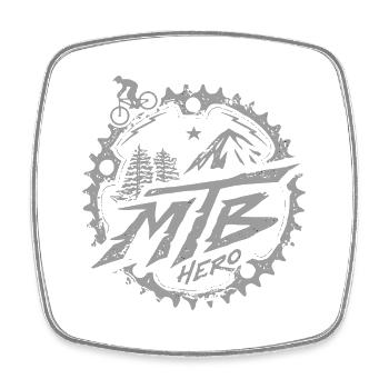 MTB Hero - Mountainbike Motiv - Viereckiger Kühlschrankmagnet - Weiß - Vorne