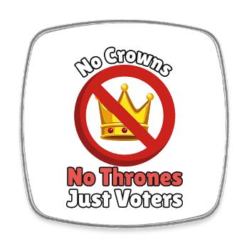 No Crowns, No Thrones - Viereckiger Kühlschrankmagnet - Weiß - Vorne