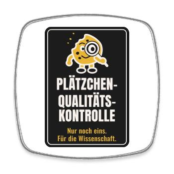 Plätzchen-Qualitätskontrolle - Viereckiger Kühlschrankmagnet - Weiß - Vorne
