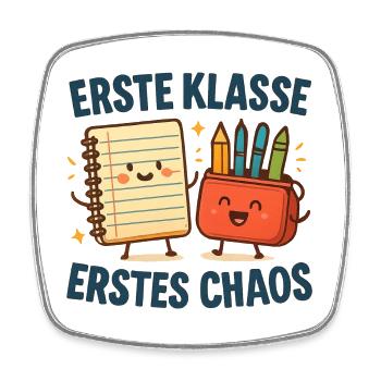 Geschenk für Lehrerin zum ersten Schuljahr - Viereckiger Kühlschrankmagnet - Weiß - Vorne