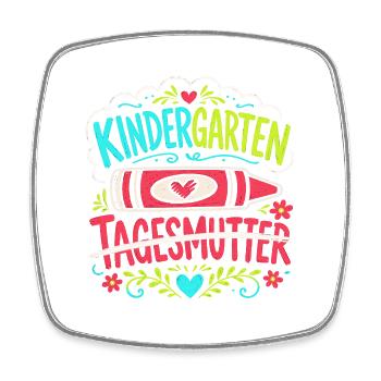 Hallo Kindergarten Tagesmutter - Viereckiger Kühlschrankmagnet - Weiß - Vorne