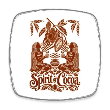 Spirit of Cocoa – Kakao Ritual & Boho Design - Viereckiger Kühlschrankmagnet - Weiß - Vorne