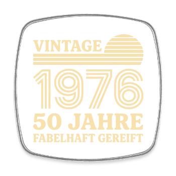 Vintage 1976 50. Geburtstag fabelhaft gereift - Viereckiger Kühlschrankmagnet - Weiß - Vorne