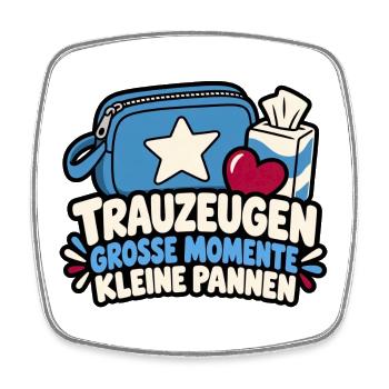 Trauzeugen – Große Momente, kleine Pannen - Viereckiger Kühlschrankmagnet - Weiß - Vorne