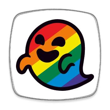 Stolz Regenbogengeist - Viereckiger Kühlschrankmagnet - Weiß - Vorne