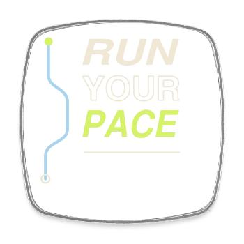 Run Your Pace - Viereckiger Kühlschrankmagnet - Weiß - Vorne