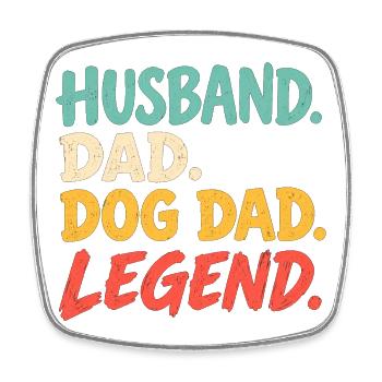Hundepapa-Geschenk für stolze Hundeliebhaber - Viereckiger Kühlschrankmagnet - Weiß - Vorne