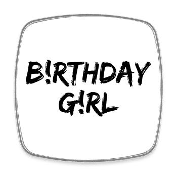 BiRTHDAY GiRL GEBURTSTAGSKIND, GESCHENK MÄDCHEN - Viereckiger Kühlschrankmagnet - Weiß - Vorne