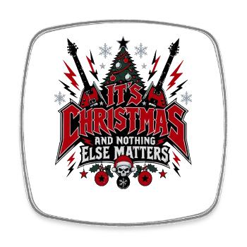 It's Christmas – Heavy Metal Humor - Viereckiger Kühlschrankmagnet - Weiß - Vorne