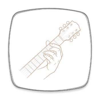 Gitarren-Griffbrett Handlinien-Kunst-Musiker-Tee - Viereckiger Kühlschrankmagnet - Weiß - Vorne